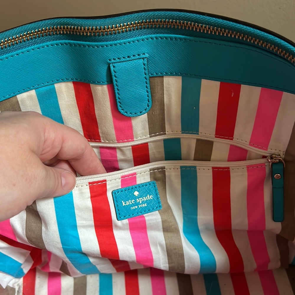 Beautiful Kate Spade Tote Teal - Picture 5 of 10